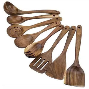 Juego Completo de Utensilios de Cocina de Madera
