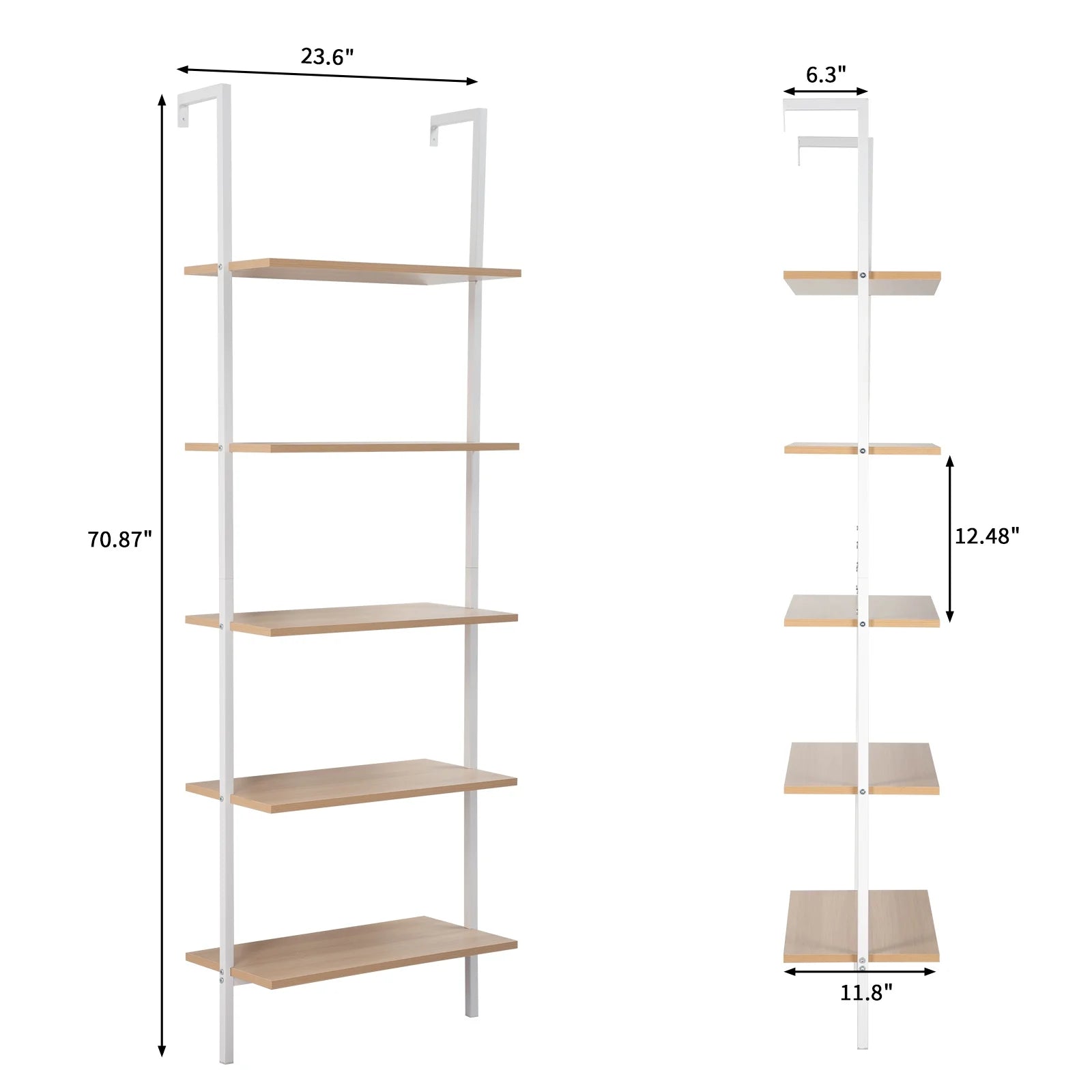 Estantería de Pared de 5 Niveles