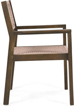 Set de 2 Sillas Trenzadas de Madera de Acacia
