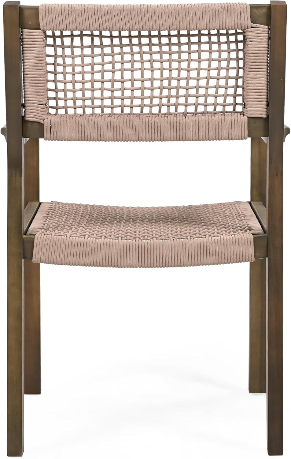 Set de 2 Sillas Trenzadas de Madera de Acacia
