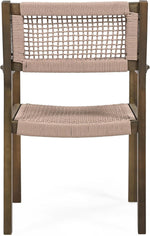 Set de 2 Sillas Trenzadas de Madera de Acacia