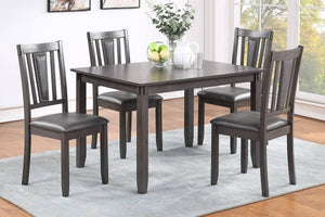 Juego de Comedor de 5 Piezas Mesa y Sillas Tapizadas