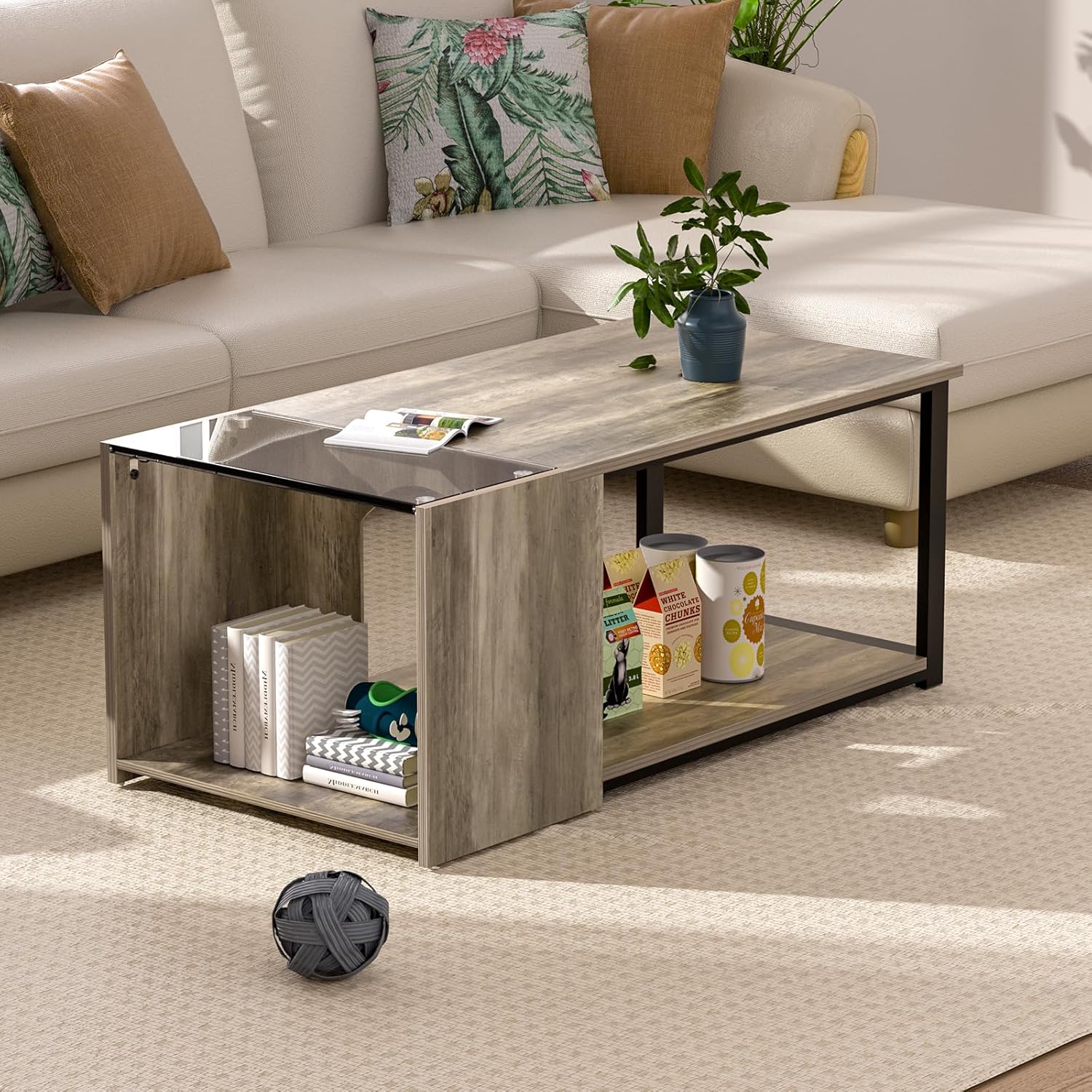 Mesa de Madera Multifuncional con Espacio para Almacenamiento