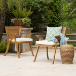 Set de 2 Sillas de Madera Artesanal para Exterior