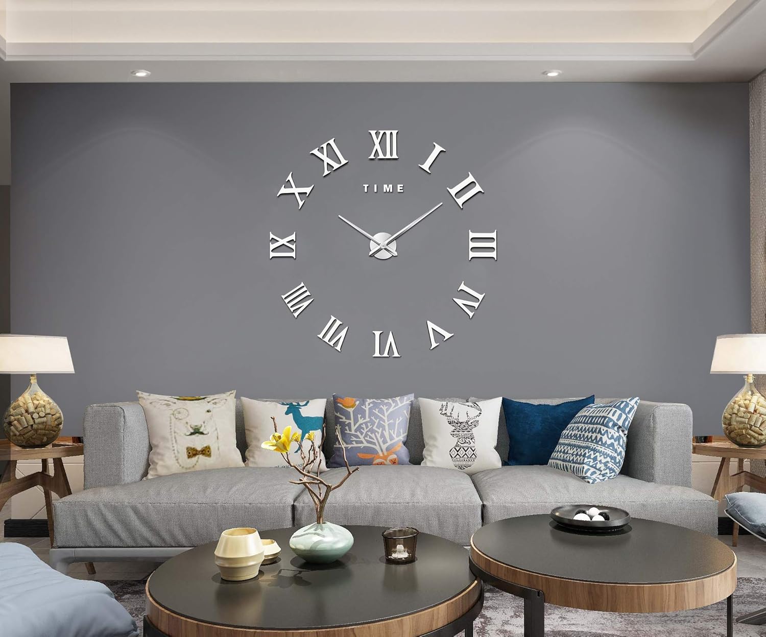 Reloj de Pared con Números Romanos 3D