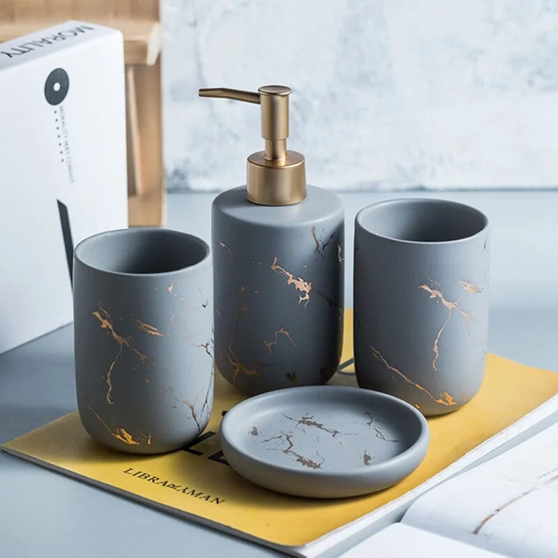 Set de Accesorios de Baño de Cerámica
