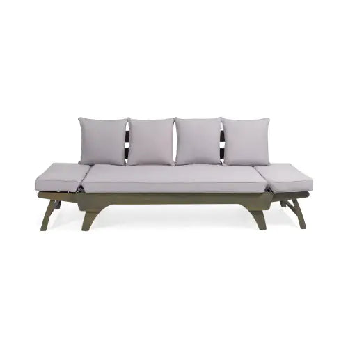 Sofá Cama de Madera de Acacia con Cojines Impermeables