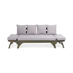 Sofá Cama de Madera de Acacia con Cojines Impermeables