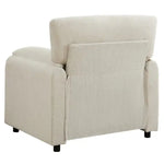 Contemporary Chairs, Oversized Chenille Armchairs, Comfortable Upholstered Single Lounge Armchairs