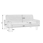 Sofá Cama Convertible de Tela de Lino