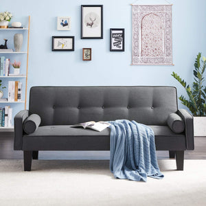 Sofá Cama Convertible de Tela de Lino