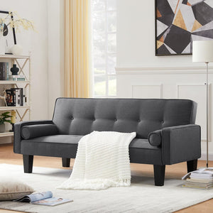Sofá Cama Convertible de Tela de Lino