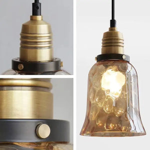 Nordic Vintage Glass Pendant Light for Restaurants & Cafes