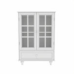 Aparador con Puertas de Vidrio y Cajón