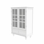 Aparador con Puertas de Vidrio y Cajón