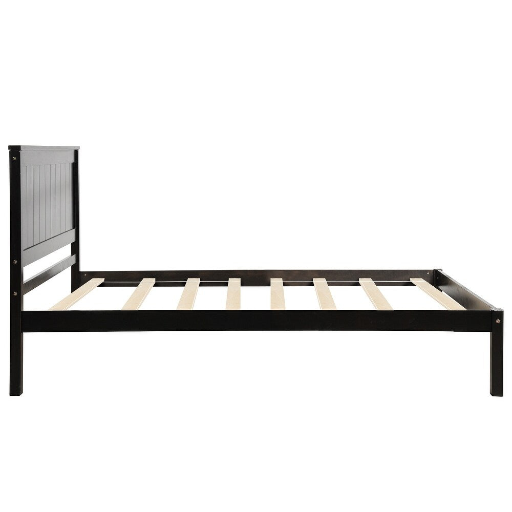 Cama de Madera de Pino con Plataforma