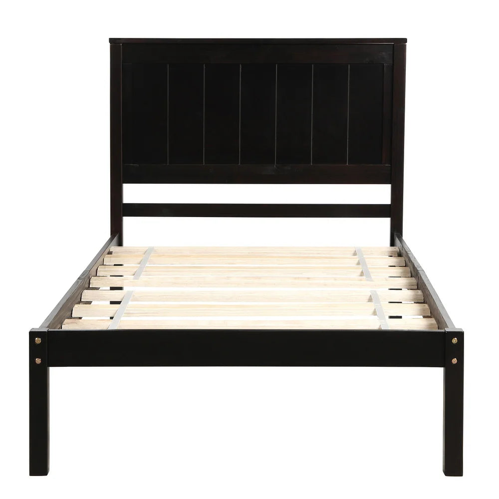 Cama de Madera de Pino con Plataforma