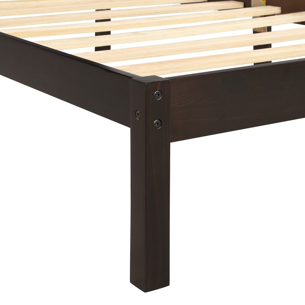 Cama de Madera de Pino con Plataforma