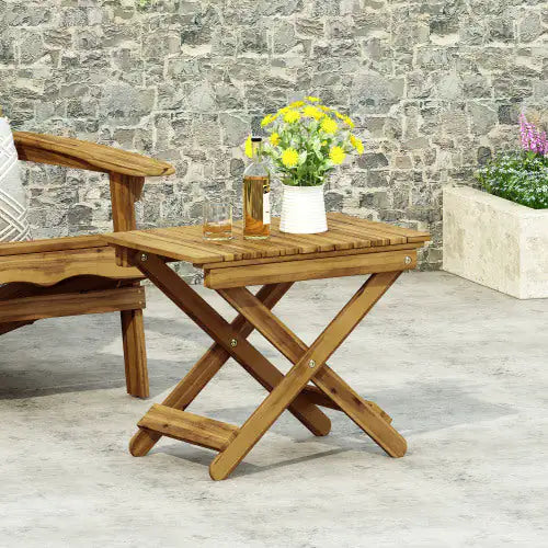 Mesa de Madera Artesanal de Acacia