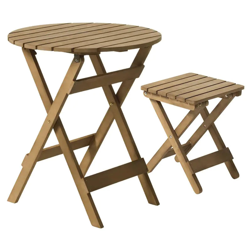 Portable Wooden Folding Dining Table and Chair Set