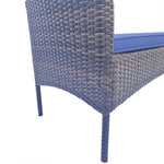 Set de 2 Sillas de Ratán con Mesa y Cojines Desmontables