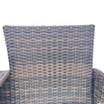 Set de 2 Sillas de Ratán con Mesa y Cojines Desmontables