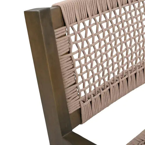 Set de 2 Sillas Trenzadas de Madera de Acacia