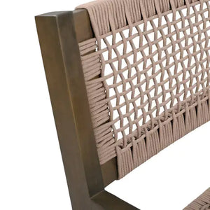 Set de 2 Sillas Trenzadas de Madera de Acacia