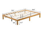 Cama de Madera Maciza de Caucho