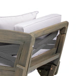 Sofá Cama de Madera de Acacia con Cojines Impermeables