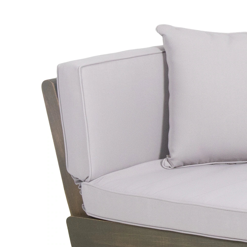Sofá Cama de Madera de Acacia con Cojines Impermeables