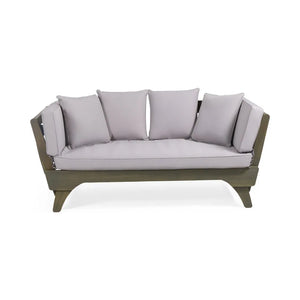 Sofá Cama de Madera de Acacia con Cojines Impermeables