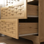 Cajonera de 4 Cajones de Madera Natural