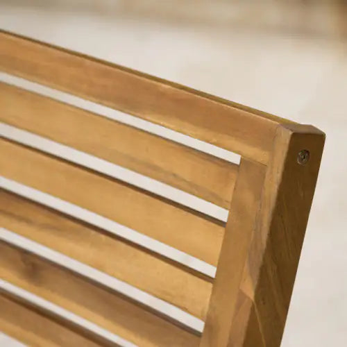 Set de 2 Sillas de Madera Artesanal para Exterior
