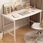 XUEGW Small Computer Desk Simple Style Office Desk Study Work Table for Home Bedroom Writing Desk White