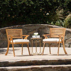 Set de 2 Sillas de Madera Artesanal para Exterior