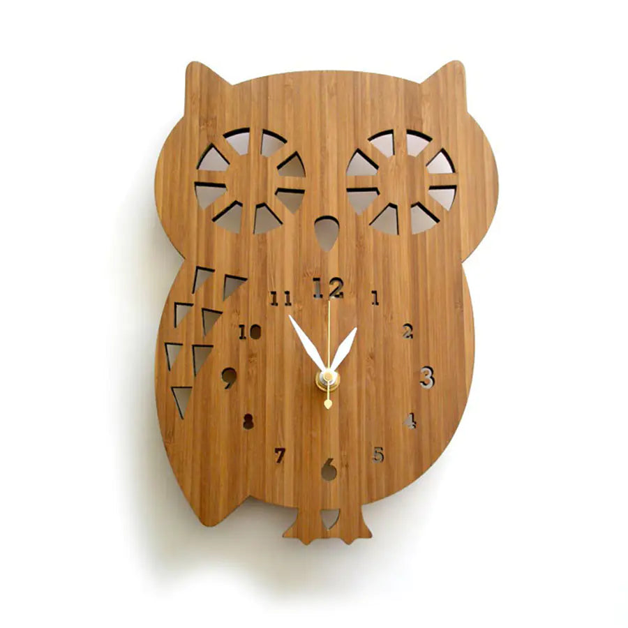 Owl Wall Clock - Animal Decor