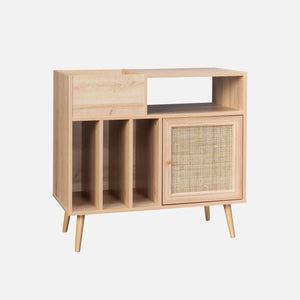 Muebles de Vinilo de Madera Artesanal y Caña