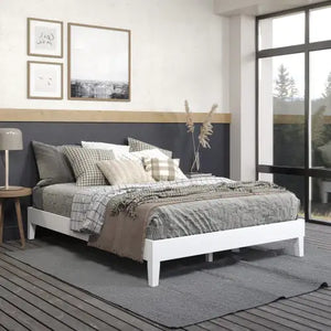 Cama de Madera Artesanal Blanca