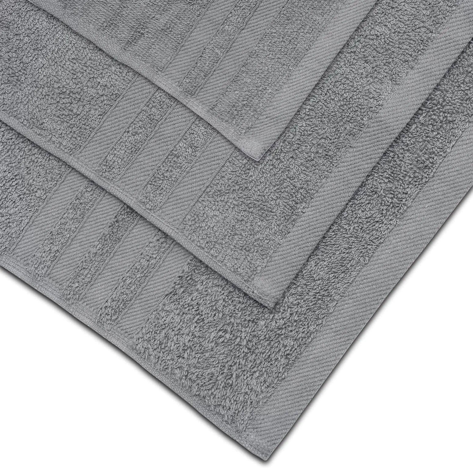 Juego de Toallas de 12 Piezas en Gris