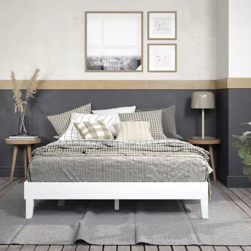 Cama de Madera Artesanal Blanca