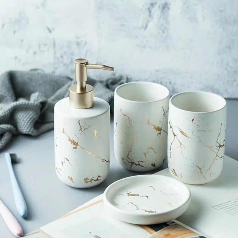 Set de Accesorios de Baño de Cerámica