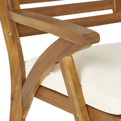 Set de 2 Sillas de Madera Artesanal para Exterior
