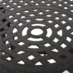 Outdoor Cast Aluminum Circular Dining Table, Bronze