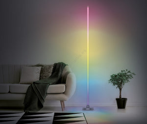 Lámpara de pie LED RGB regulable/18W/230V Wi-Fi Tuya + mando a distancia