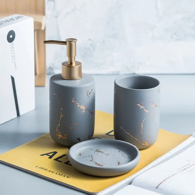 Set de Accesorios de Baño de Cerámica