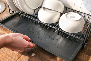 Escurridor de Platos de 2 Niveles Multifuncional para la Cocina